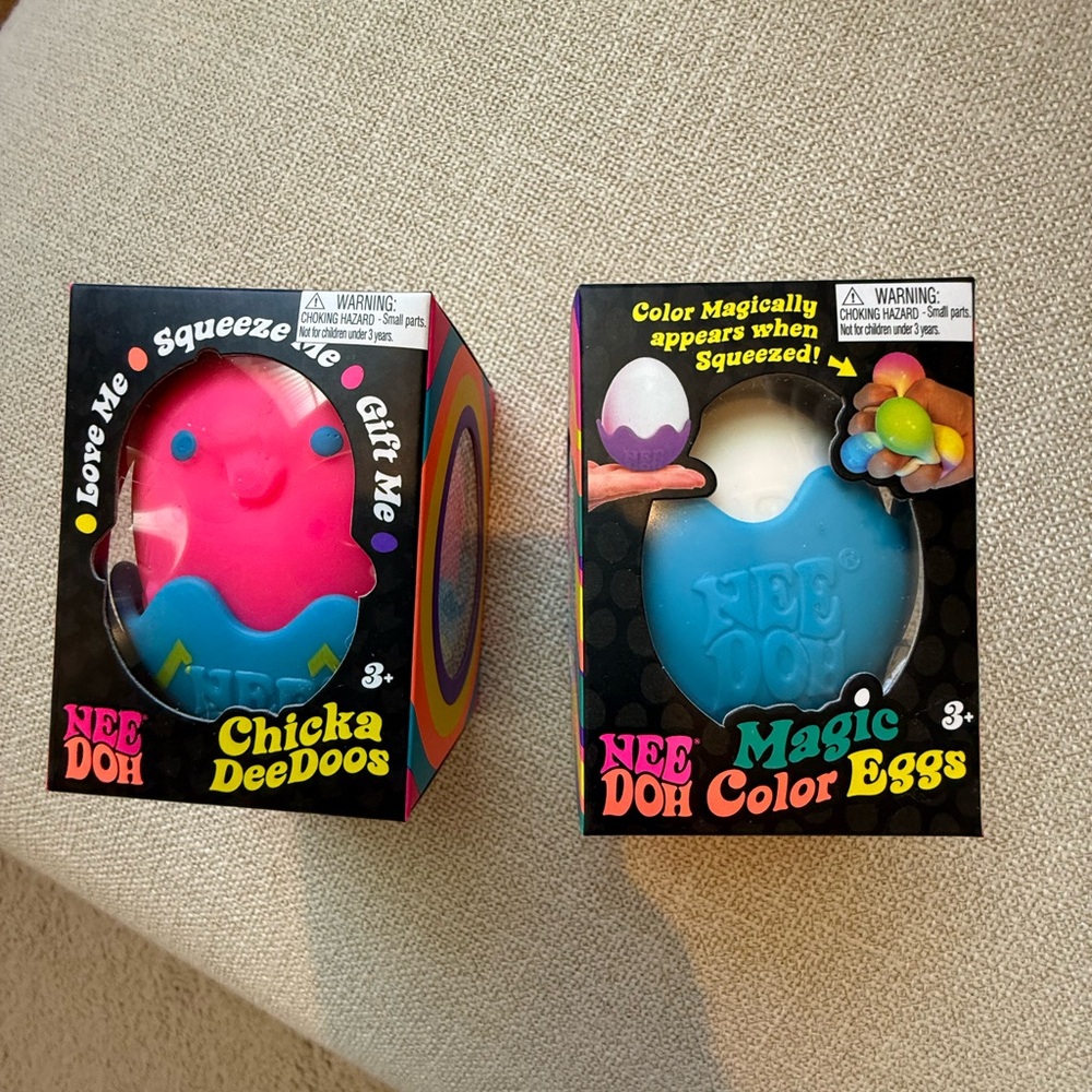 Chicka Deedoo & Magic Color Eggs Kids Stress Toys - Pink & Blue